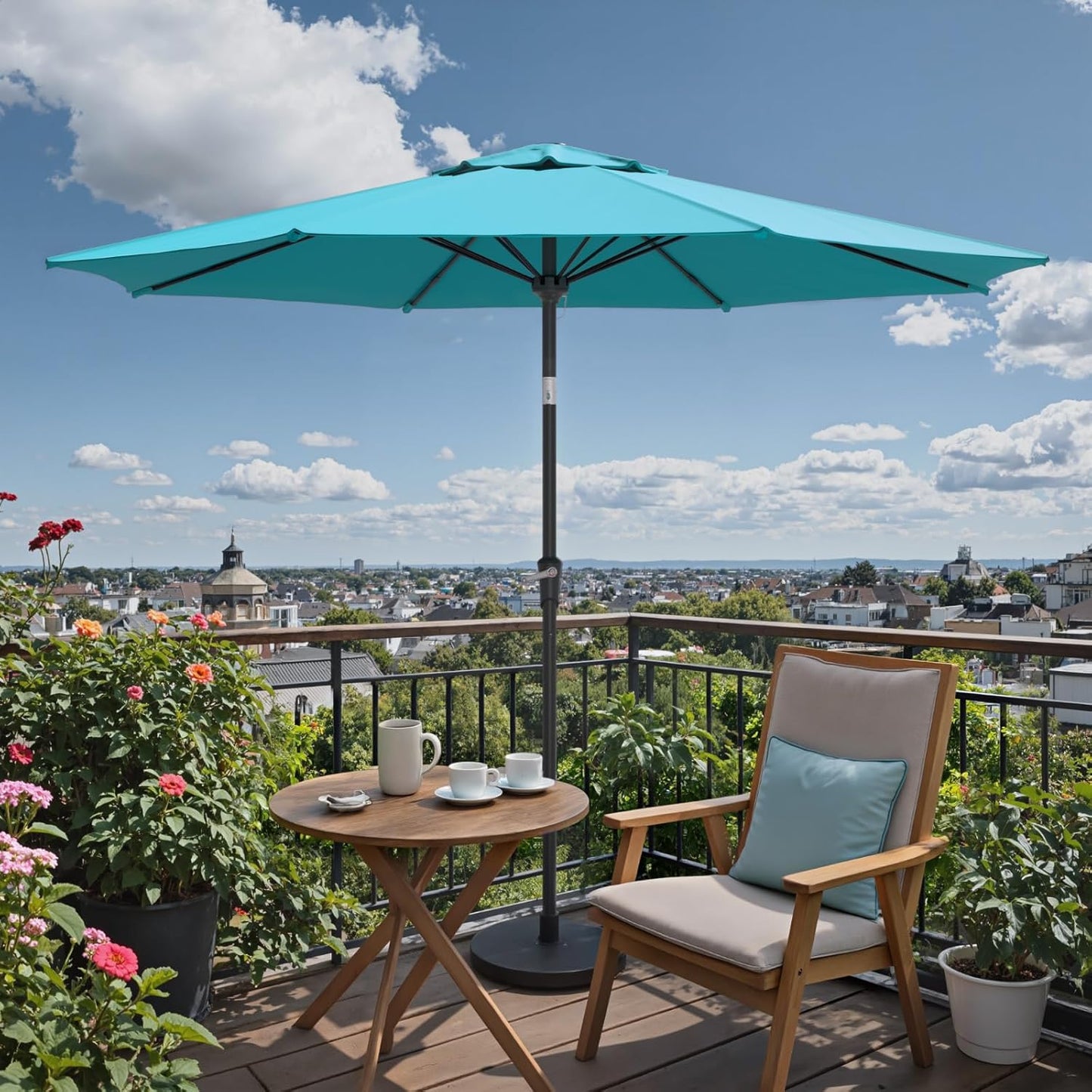 Patio Umbrellas with Push Button Tilt for Ultimate Shade