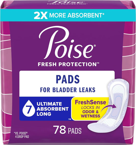 Poise Incontinence Pads: 7 Drop Ultra Absorbency