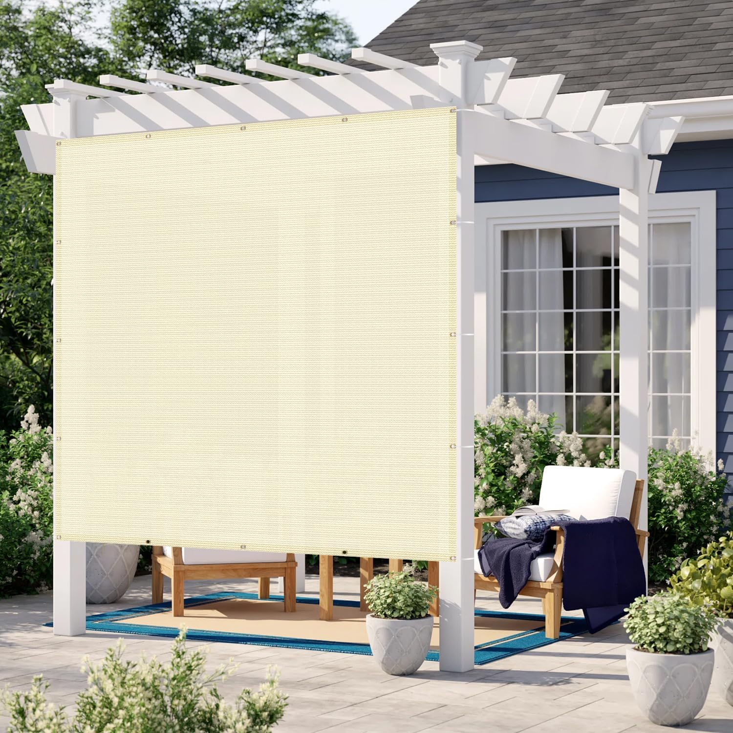 LOVE STORY Custom Size Sun Shade Cloth for Patio 7x14 FT