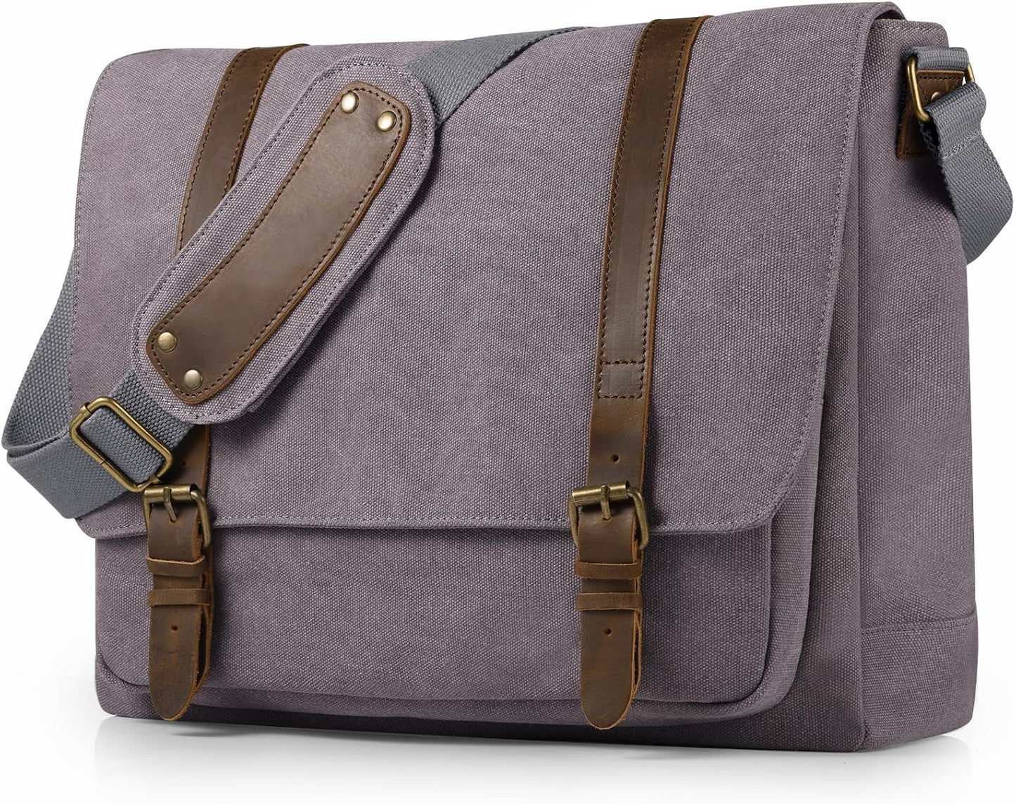 SMRITI Vintage Canvas Messenger Bag for 15.6-16 inch Laptops