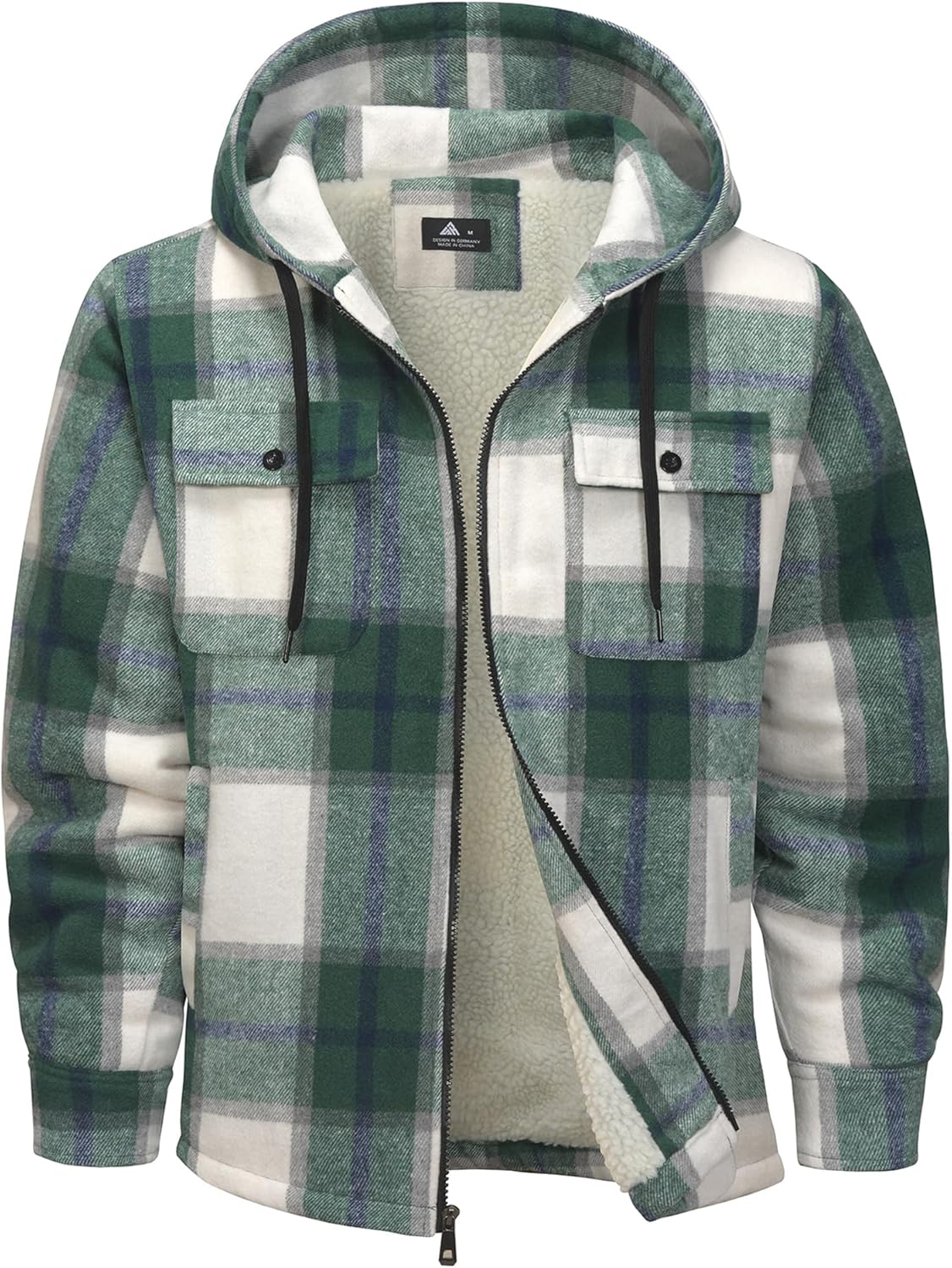 Men Winter Coat Flannel Plaid Shirt Jacket for Warmth and Style