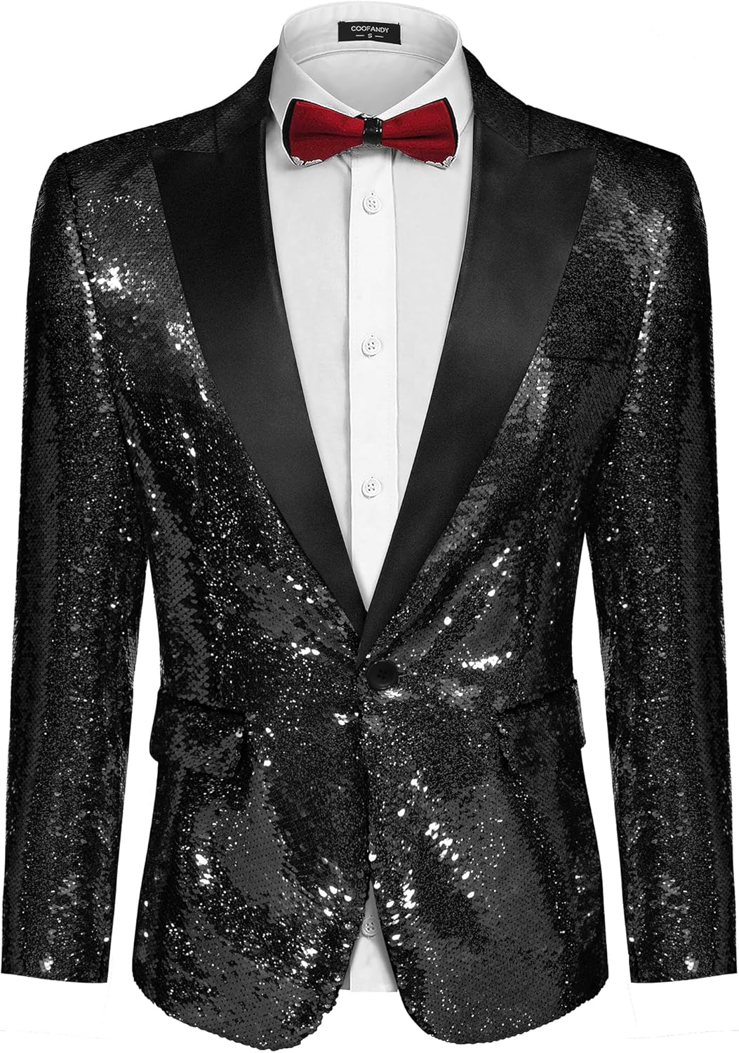 Mens Sequin Blazer Tuxedo Jacket for Parties and Weddings