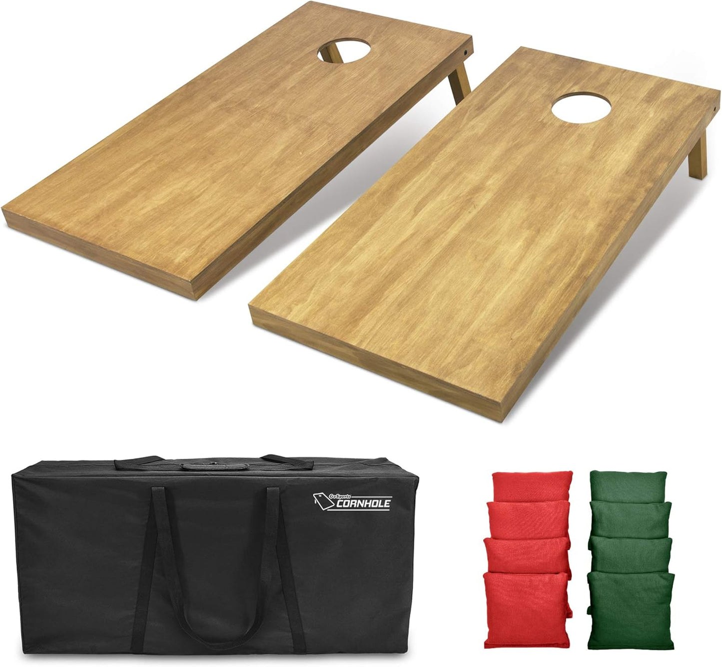 GoSports 4 ft x 2 ft Wooden Cornhole Boards Set for Fun