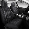 Luxury Black Faux Leather Car Seat Covers - Universal Front Pair