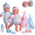 Berenguer Boutique 15 Soft Body Baby Doll Twins Set - Ideal First Doll