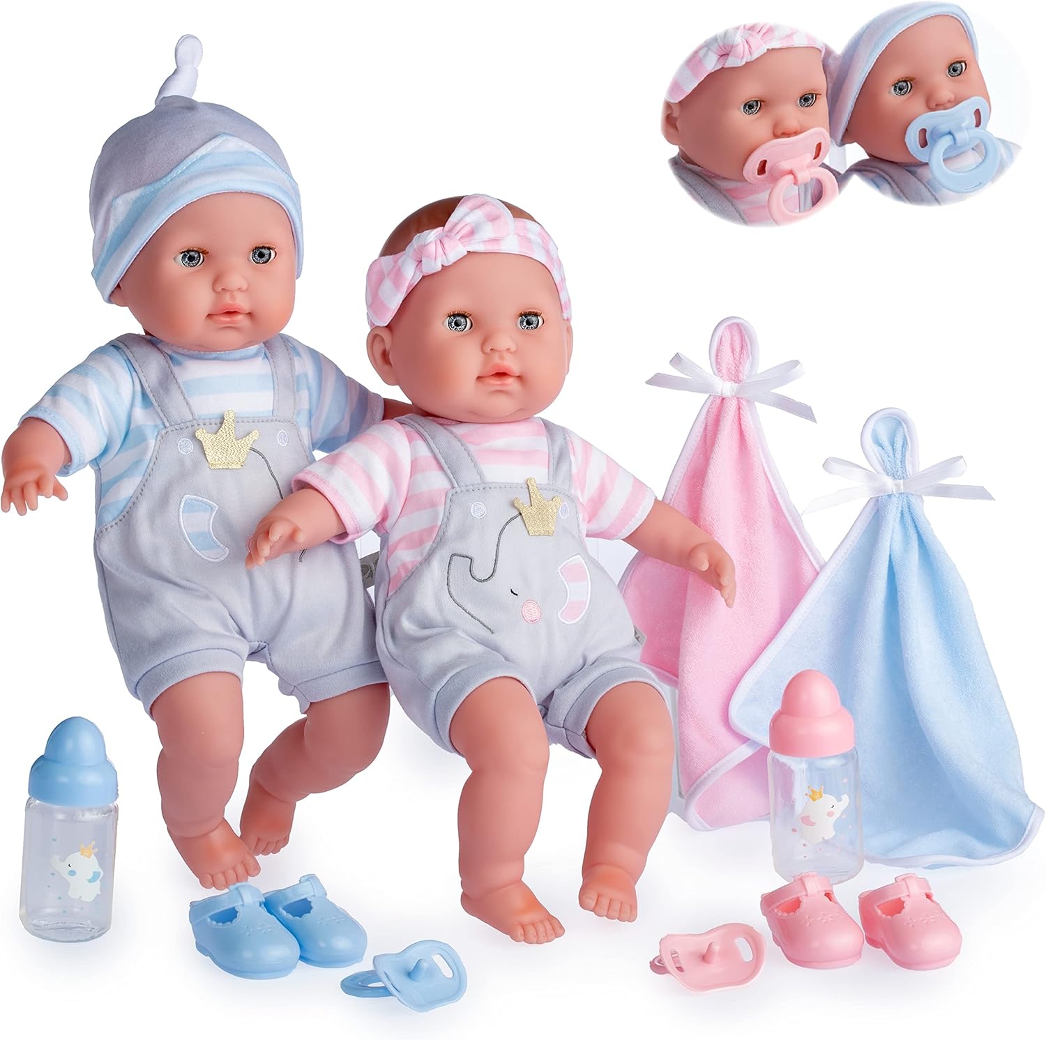 Berenguer Boutique 30050 TWINS - Adorable 15 Soft Body Dolls