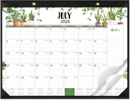 2025-2026 Large Desk Calendar - 22x17, 18 Months, Plant Design