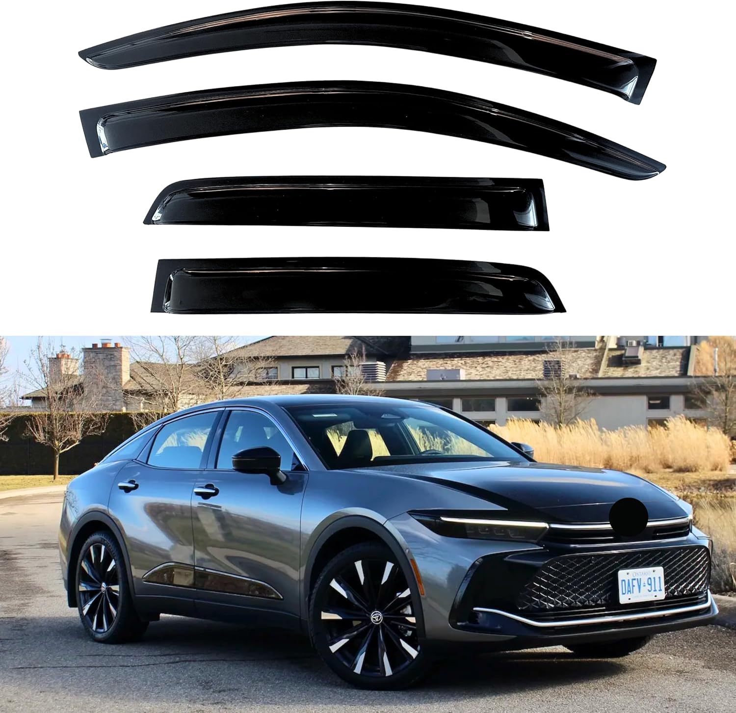 KPY Window Visor for Toyota Crown 2023-2024, 4PC Rain Guard