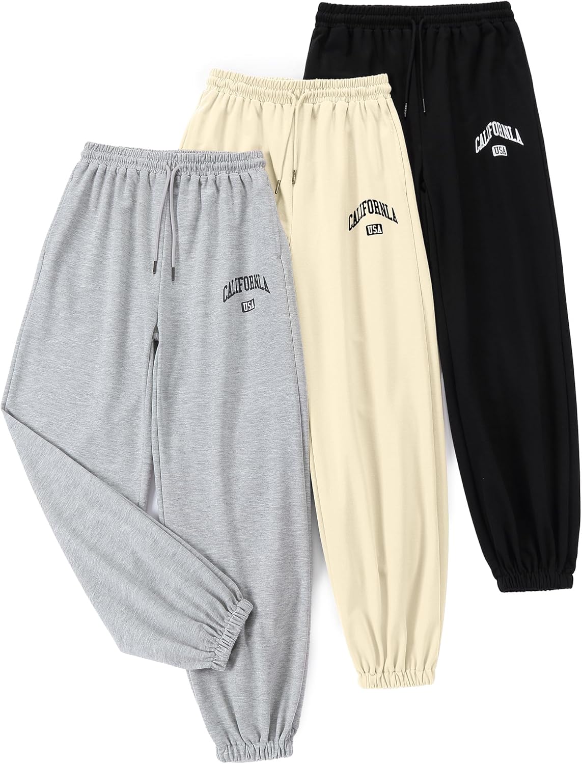 EXARUS Girls Sweatpants Joggers with Pockets for Tween Style