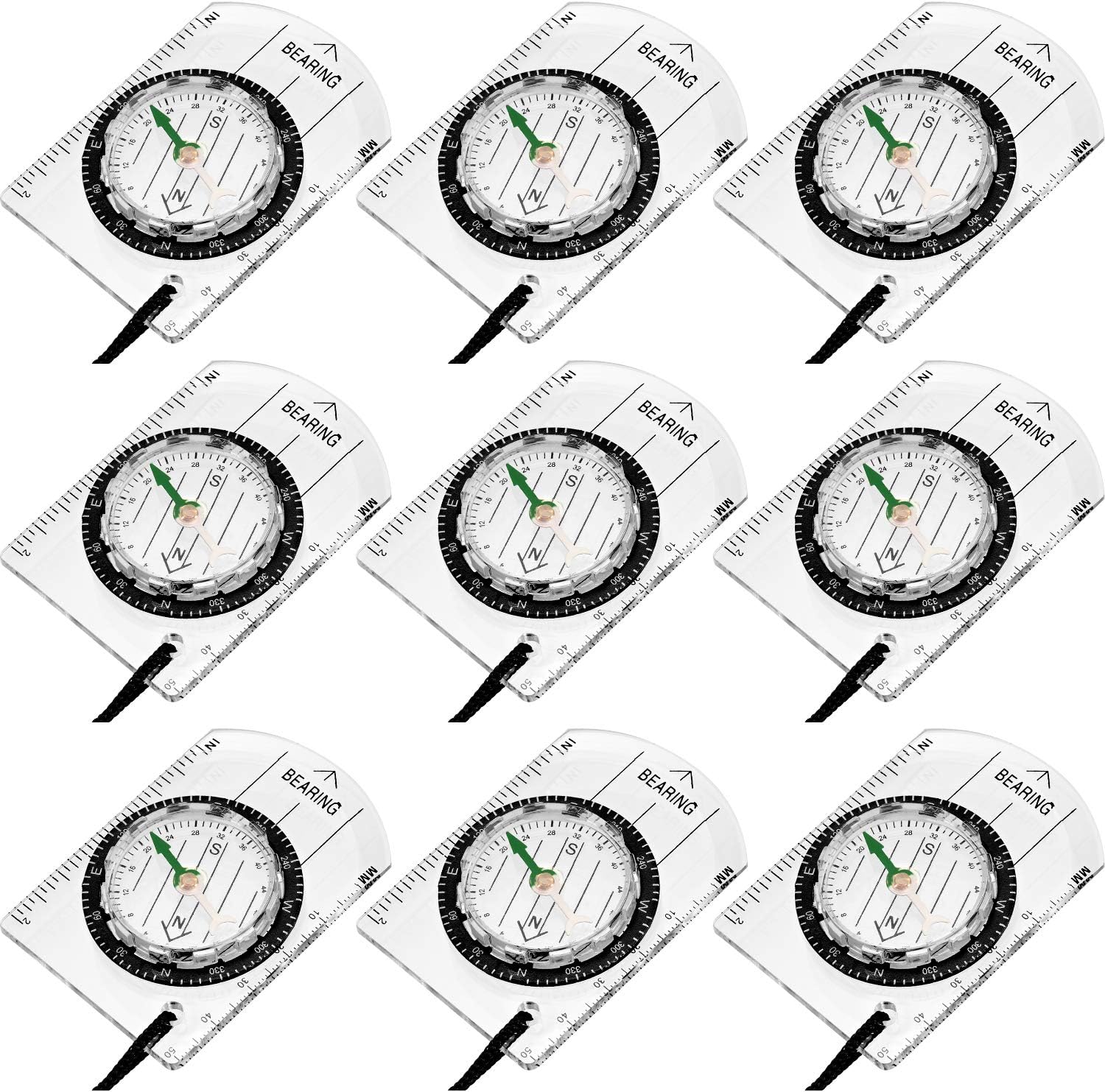 Waterproof Orienteering Compass Set