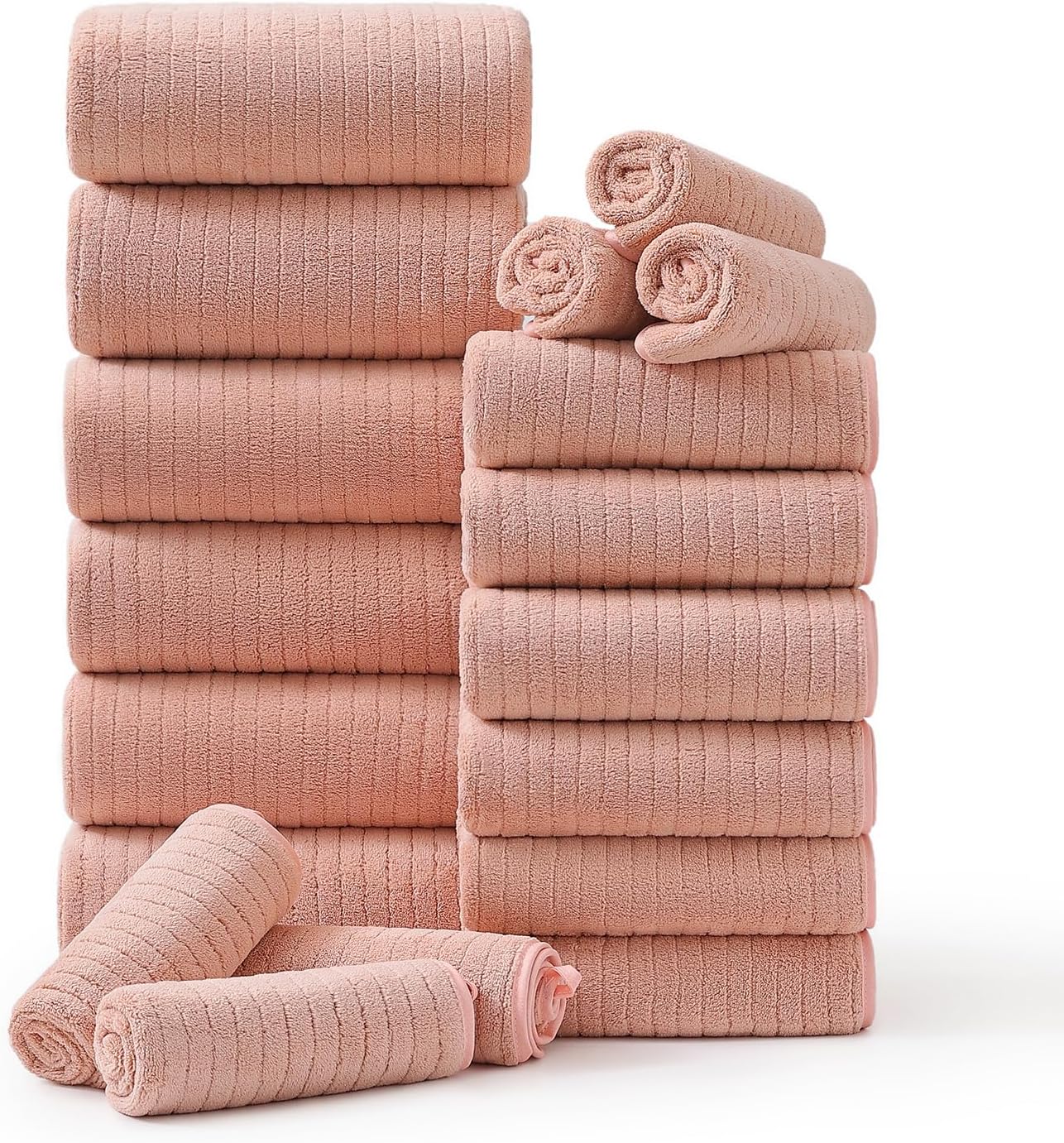 18 Piece Family Bath Towel Set for Luxurious Comfort and Style