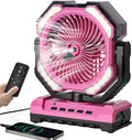 20000mAh Portable Misting Fan - Long Battery, LED Light