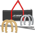 Horseshoe Outdoor Game Set - Steel 4-Shoe Kit for Yard Play
