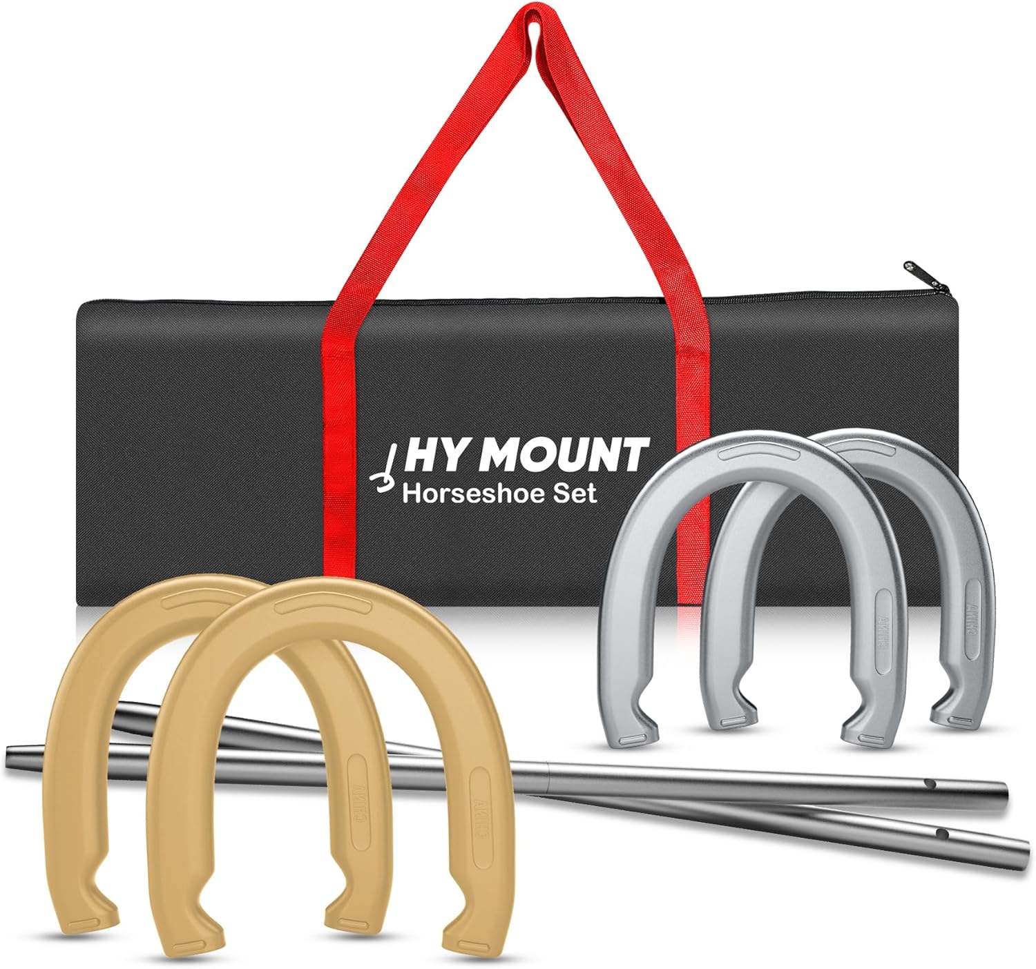 NQV Horseshoe Outdoor Game Set for Lawn and Backyard Fun