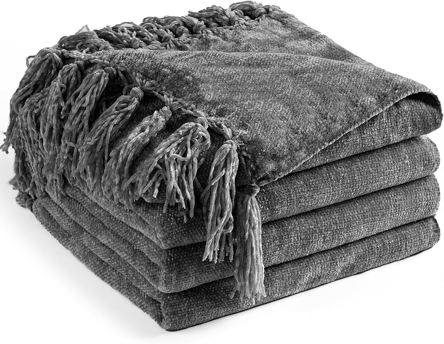 Chenille Throw Blanket for Couch 60in x 80in Soft Cozy Decor
