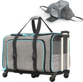 Gray-Blue Rolling Rover Expandable Airline Compliant Pet Carrier