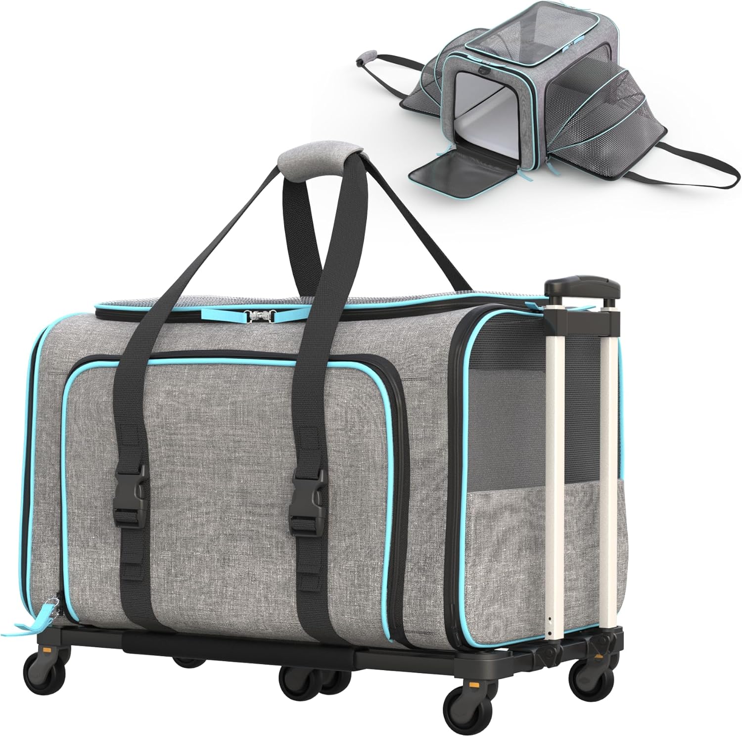 Katziela Rolling Rover Airline Compliant Expandable Pet Carrier