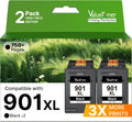 Valuetoner Remanufactured HP 901XL Black Ink Cartridge 2-Pack - High