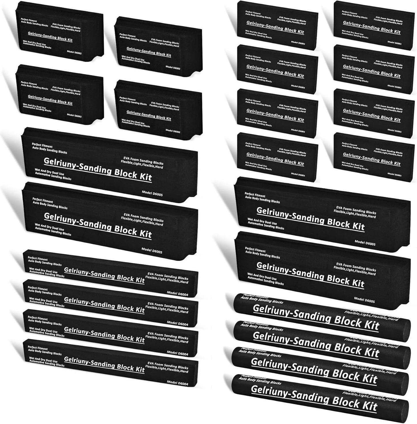 Sanding Block Kit 24 PC for Auto Body and Woodworking Needs