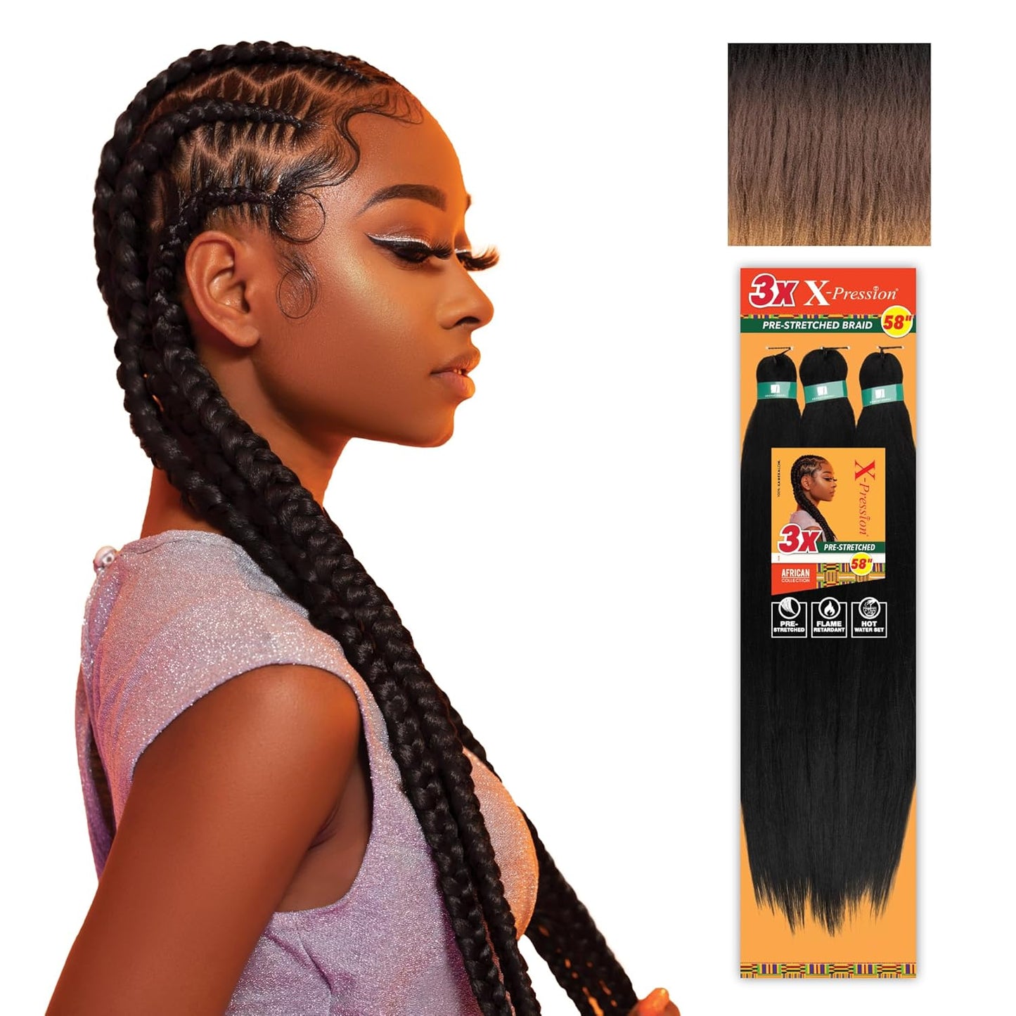 Sensationnel X-pression 58 Inch Braiding Hair for Box Braids