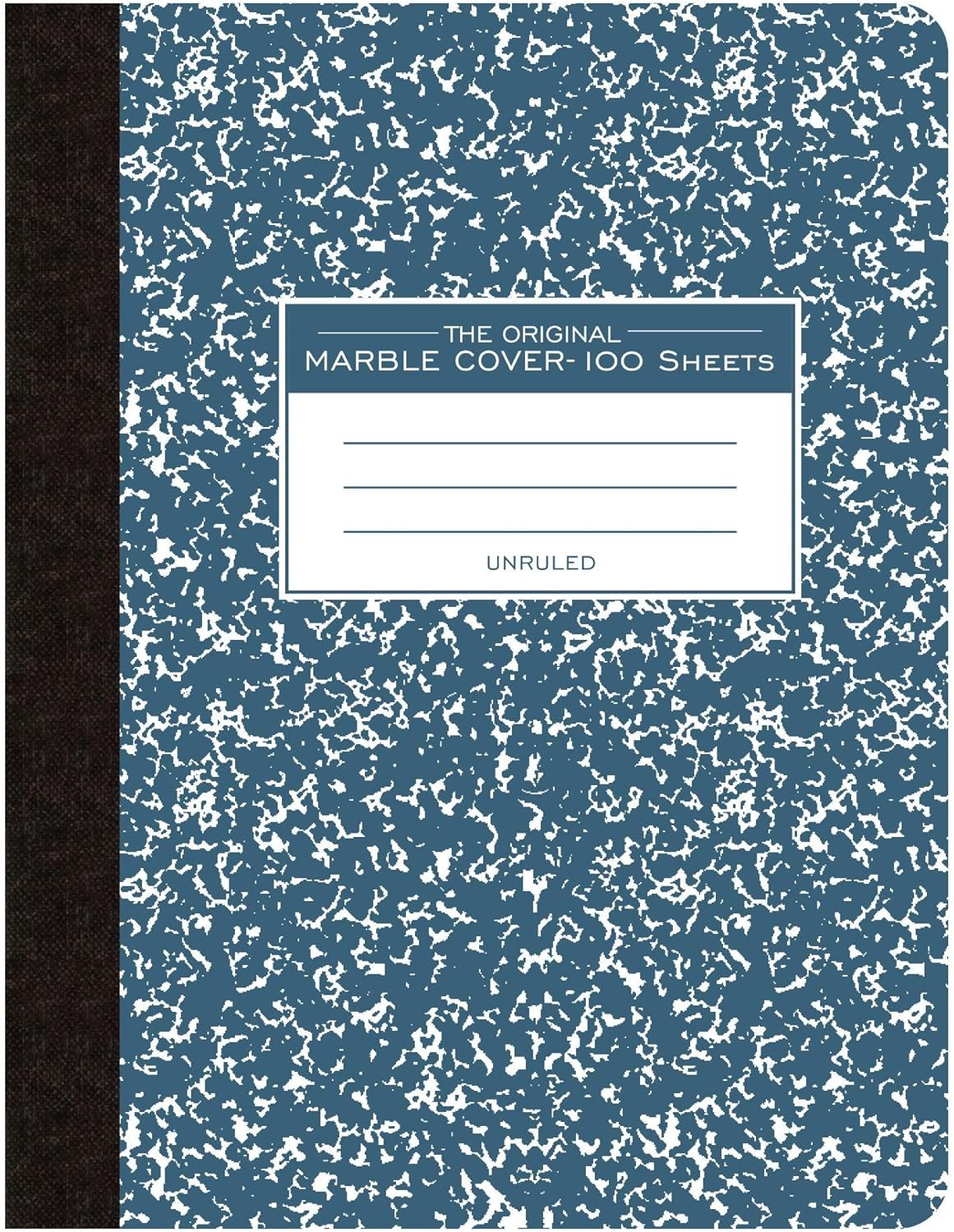 USA-Made Hard Cover Composition Book, Blue Marble, 100 Sheets