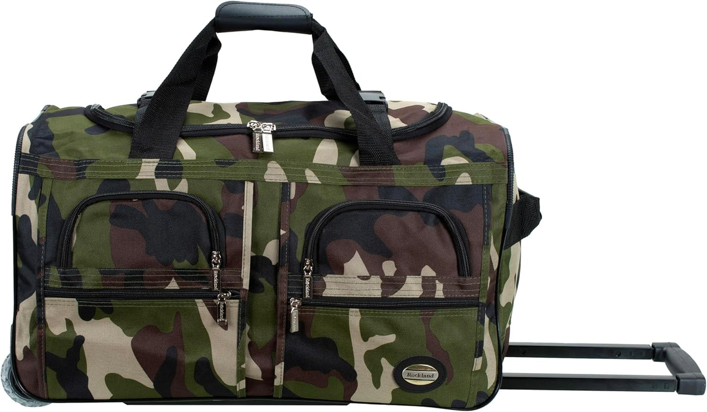 Rockland Rolling Duffel Bag with Extra Large Wheels for Travel