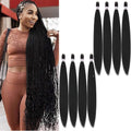 Pre Stretched Braiding Hair 34 Inch Soft Yaki Extensions 8 Packs