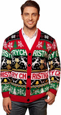 Arvilhill Men's Festive Christmas Cardigan for Holiday Celebrations