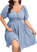 SCOMCHIC Plus Size Summer Dress Sweetheart V Neck - Flattering Fit