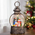 Christmas Snow Globes Lantern with Music and Timer - Cozy Holiday