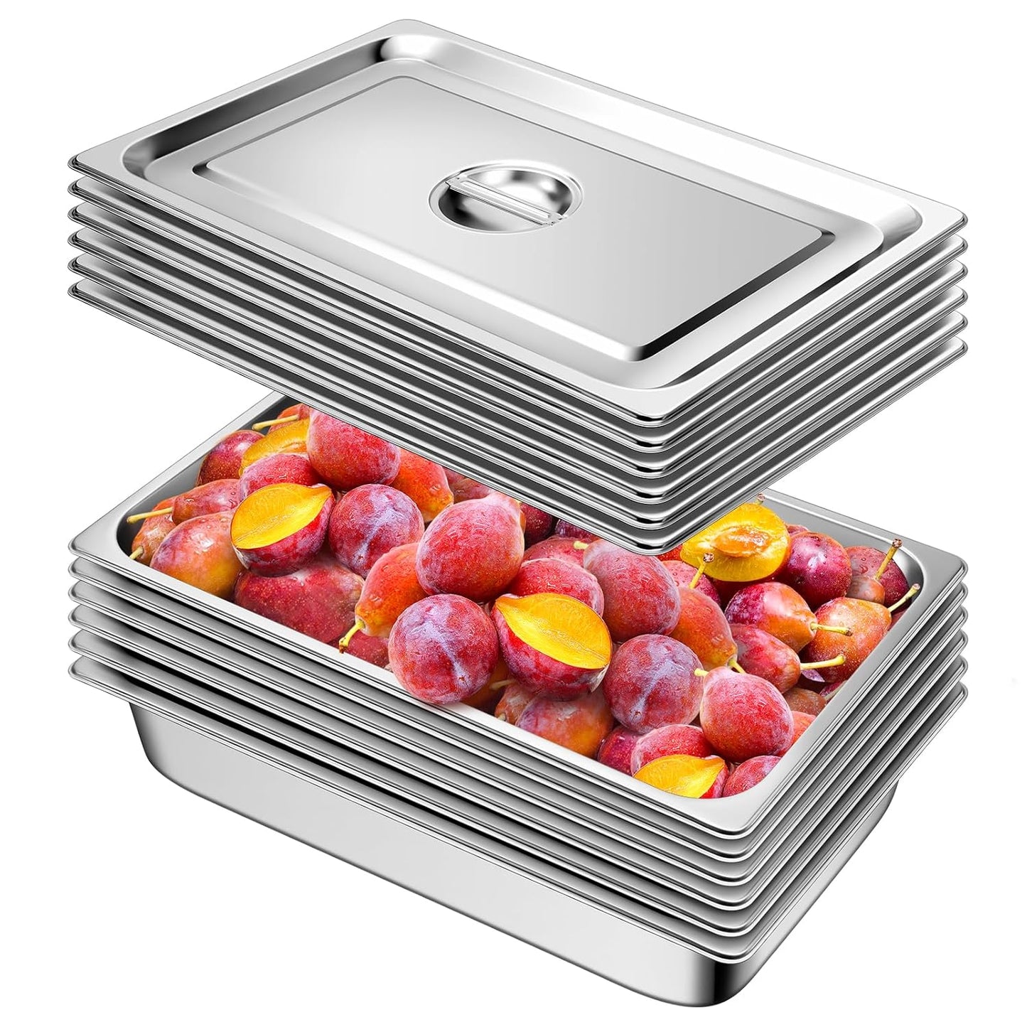 Full Size Stainless Steel Hotel Pan with Lids for Catering Use