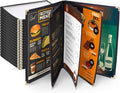 WeChef 20 Pack 8.5 x 11 in Book Style Menu Covers - Durable & Clear