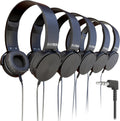 1000 Pack Black On-Ear Leather Headphones with 3.5mm Jack - Bulk Wired