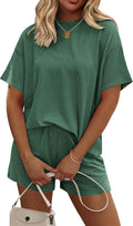Ekouaer Womens Pajama Sets Short Sleeve Lounge Sets - Comfortable