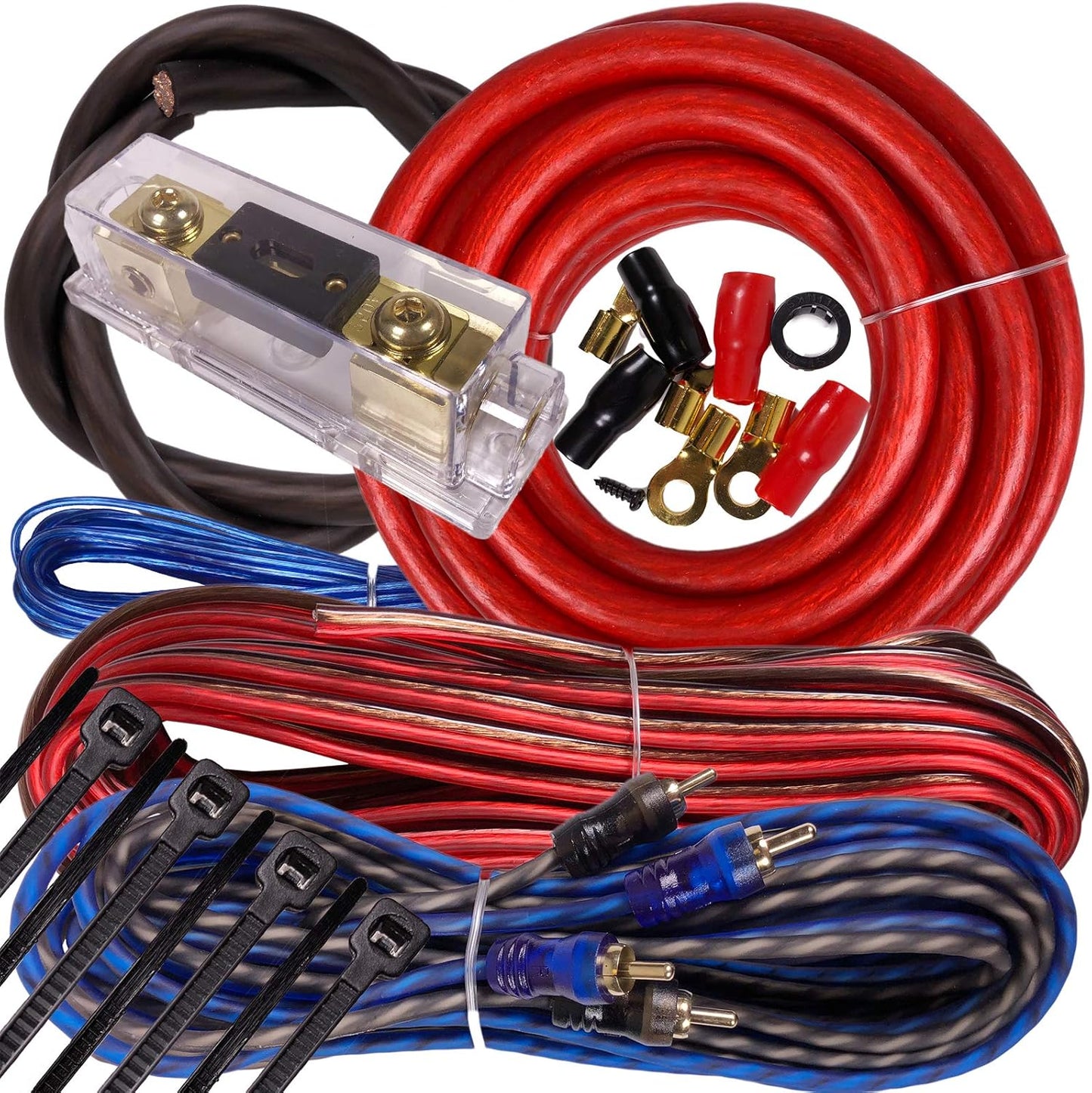 Gravity 3000W 4 Gauge Amplifier Installation Wiring Kit for DIY