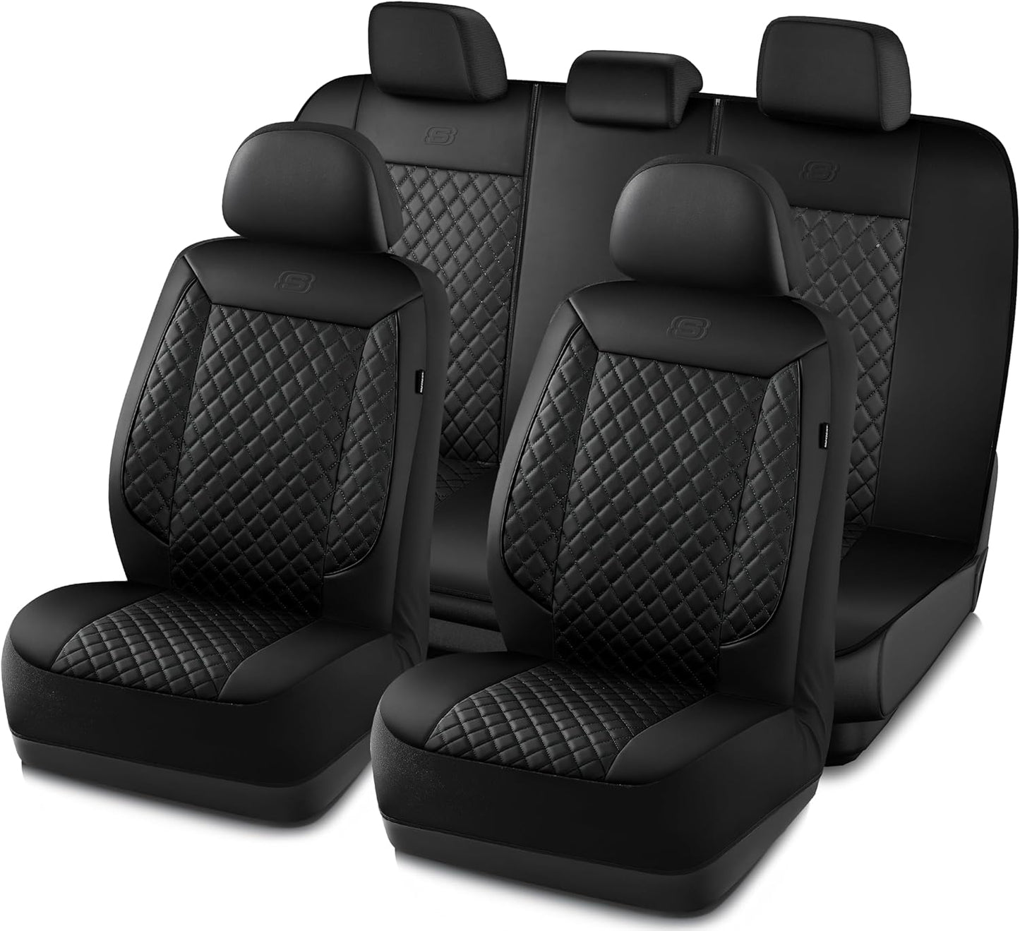 Skechers Car Seat Covers - Luxury Faux Leather Waterproof Set