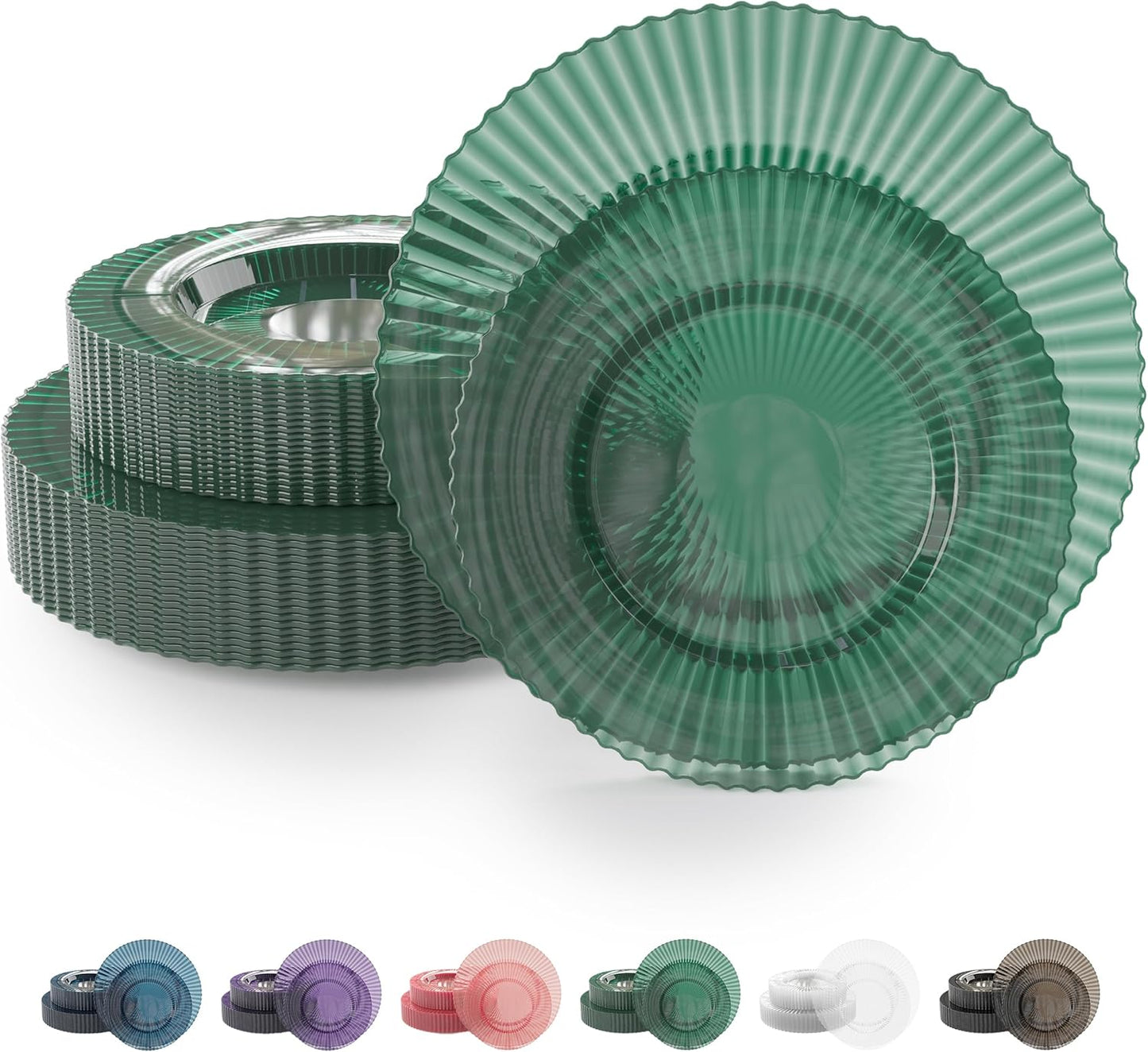 Exquisite 80 Piece Plastic Disposable Plates Set for 40 Guests