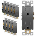 Decorator Receptacle Space Gray Tamper-Resistant Outlet - 10 Pack