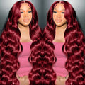 99J Burgundy 13x4 Body Wave Lace Front Wig 26in - 180% Density