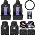 Kuromi Car Seat Covers & Interior Set - Cute Black Purple Combo