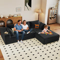 96 in Modular Sectional Couch L-Shaped Cloud Sofa - Corduroy Comfort