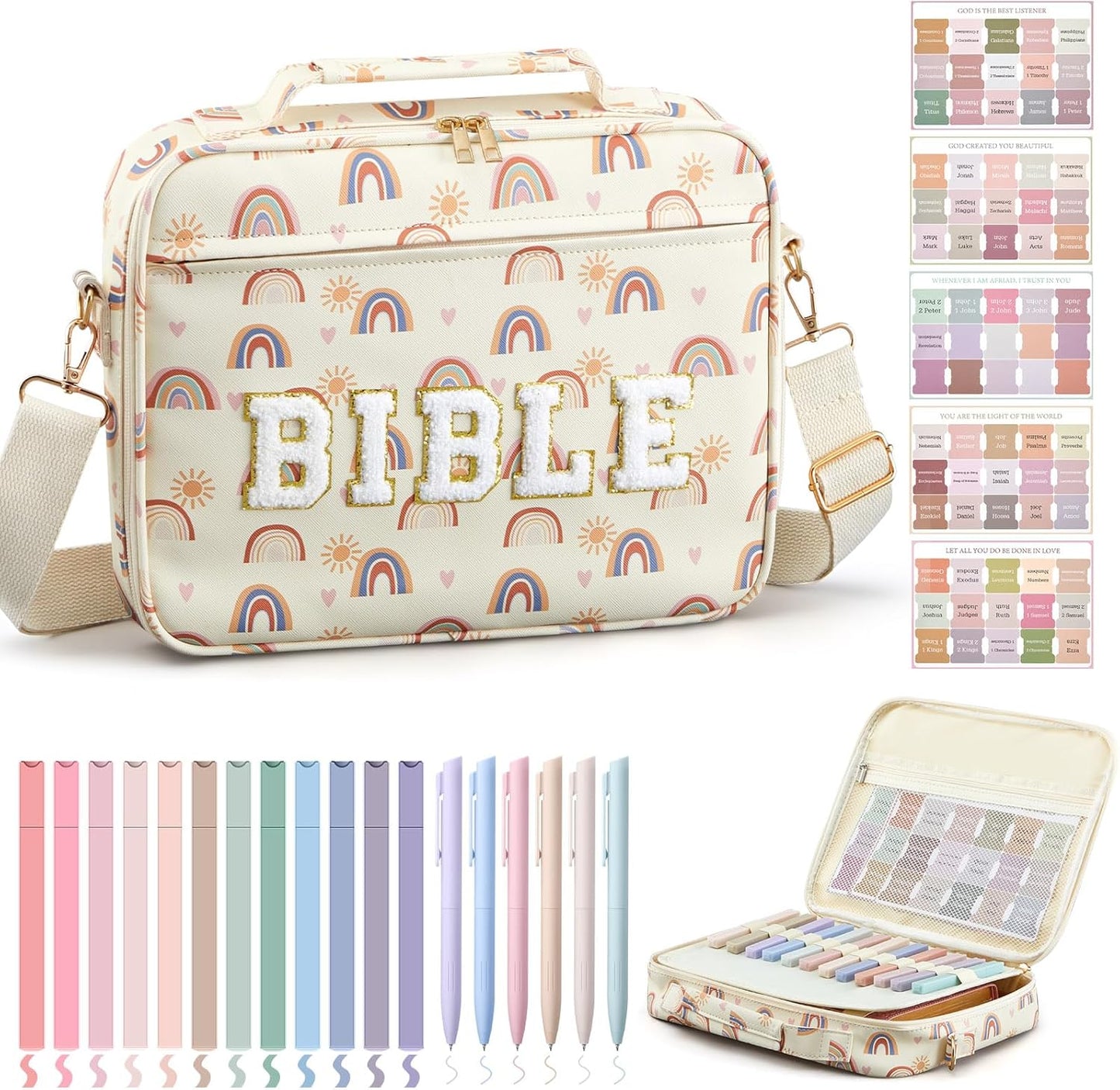Large Bible Cover Case for Women with Stylish Organization Kit