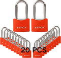 SEPOX 20 Pcs All-Weather Padlocks Keyed Alike - Long Shackle Security