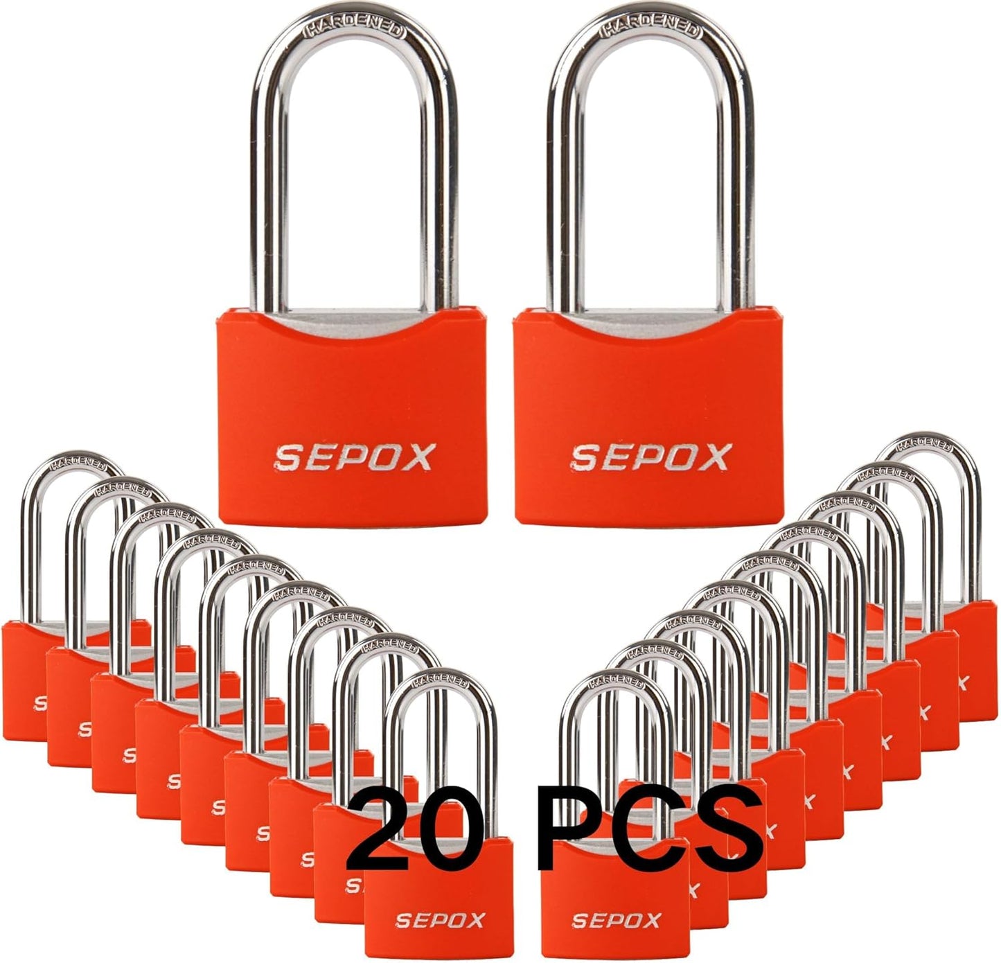 SEPOX 20 Pcs All-Weather Outdoor Padlocks Keyed Alike for Security