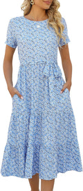 Lyrur Tiered Midi Dress - Comfortable Casual Summer Sundress