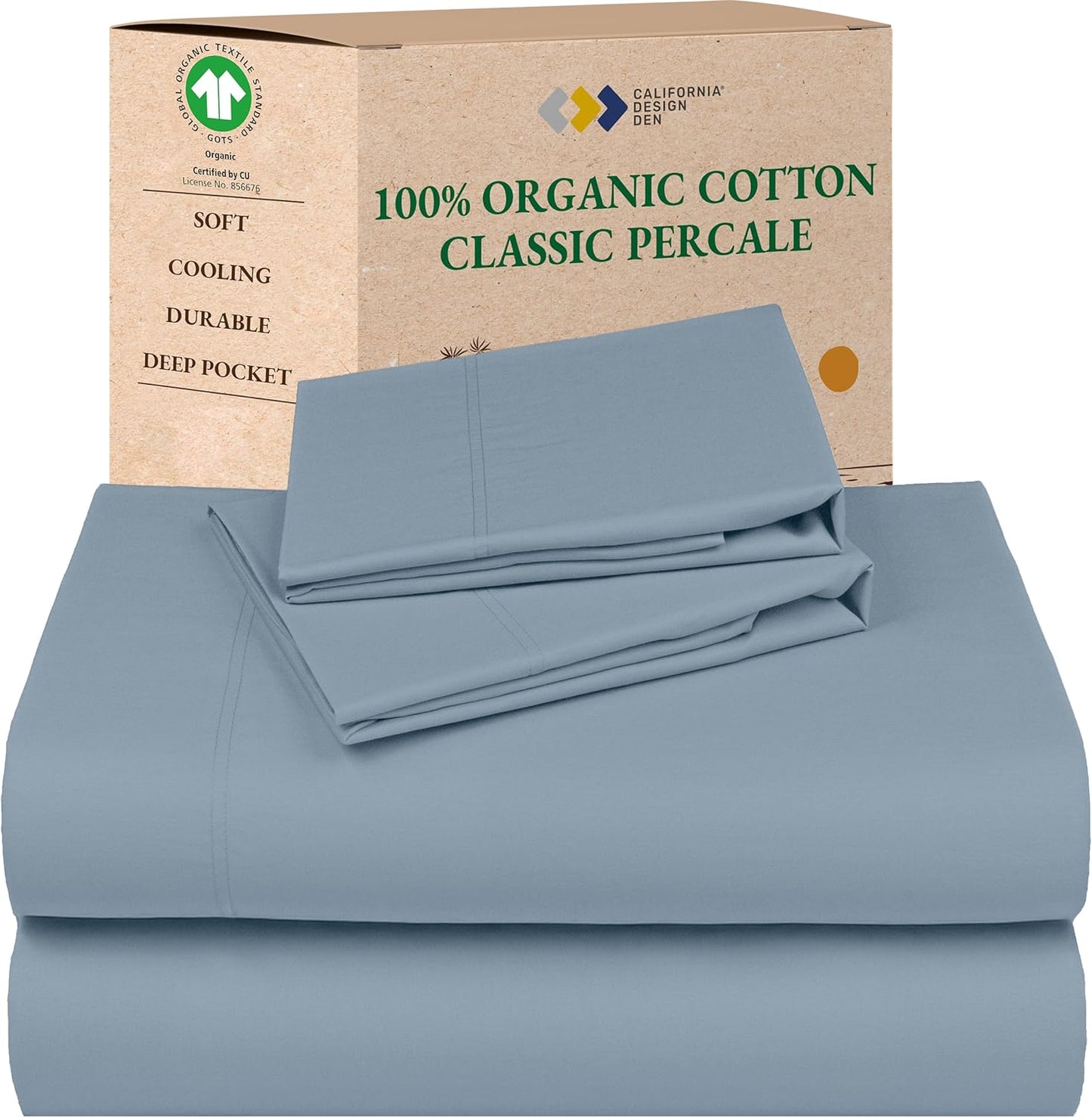California King Organic Cotton Sheets Set for Comfortable Sleep