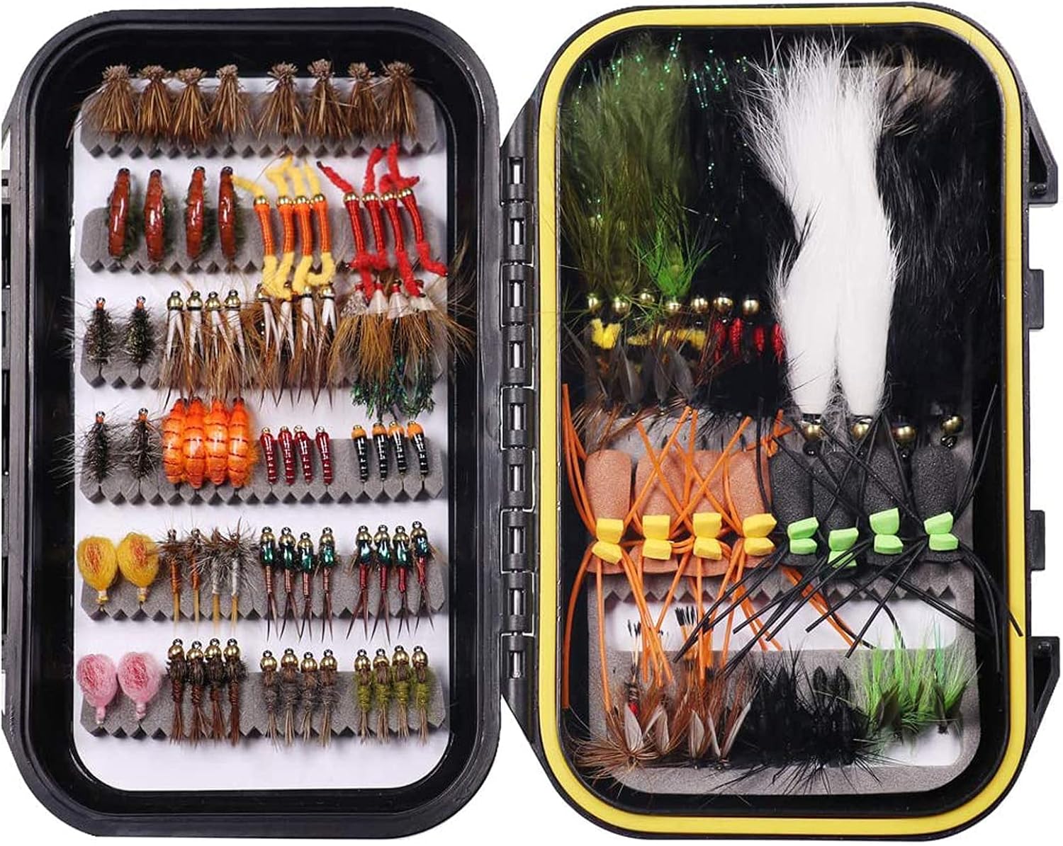 Wifreo Fly Fishing Flies Assortment with Waterproof Fly Box
