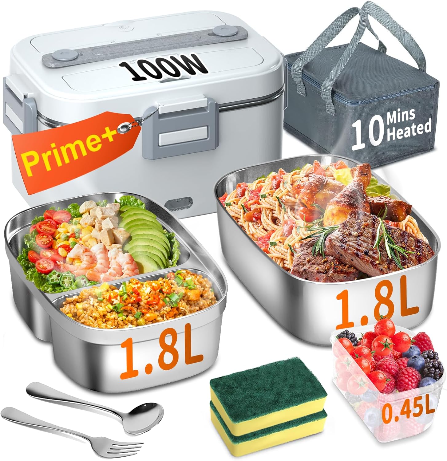 Electric Heated Lunch Box for Adults with Fast Heating Features