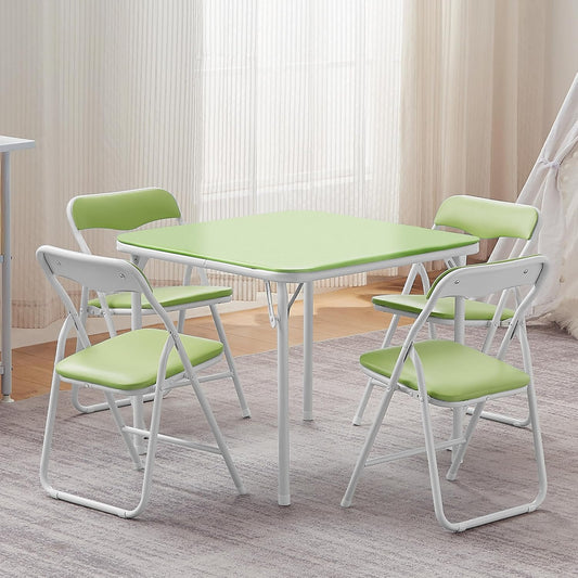 VECELO Kids Folding Activity Table and Chair Set for Fun Play