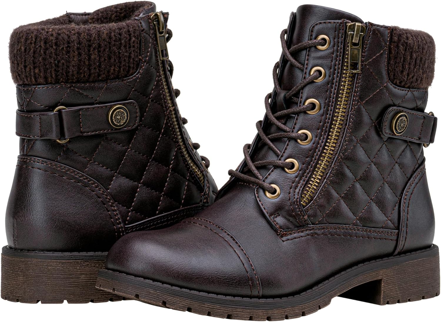 Vepose Women's Combat Ankle Boots for Stylish Comfort